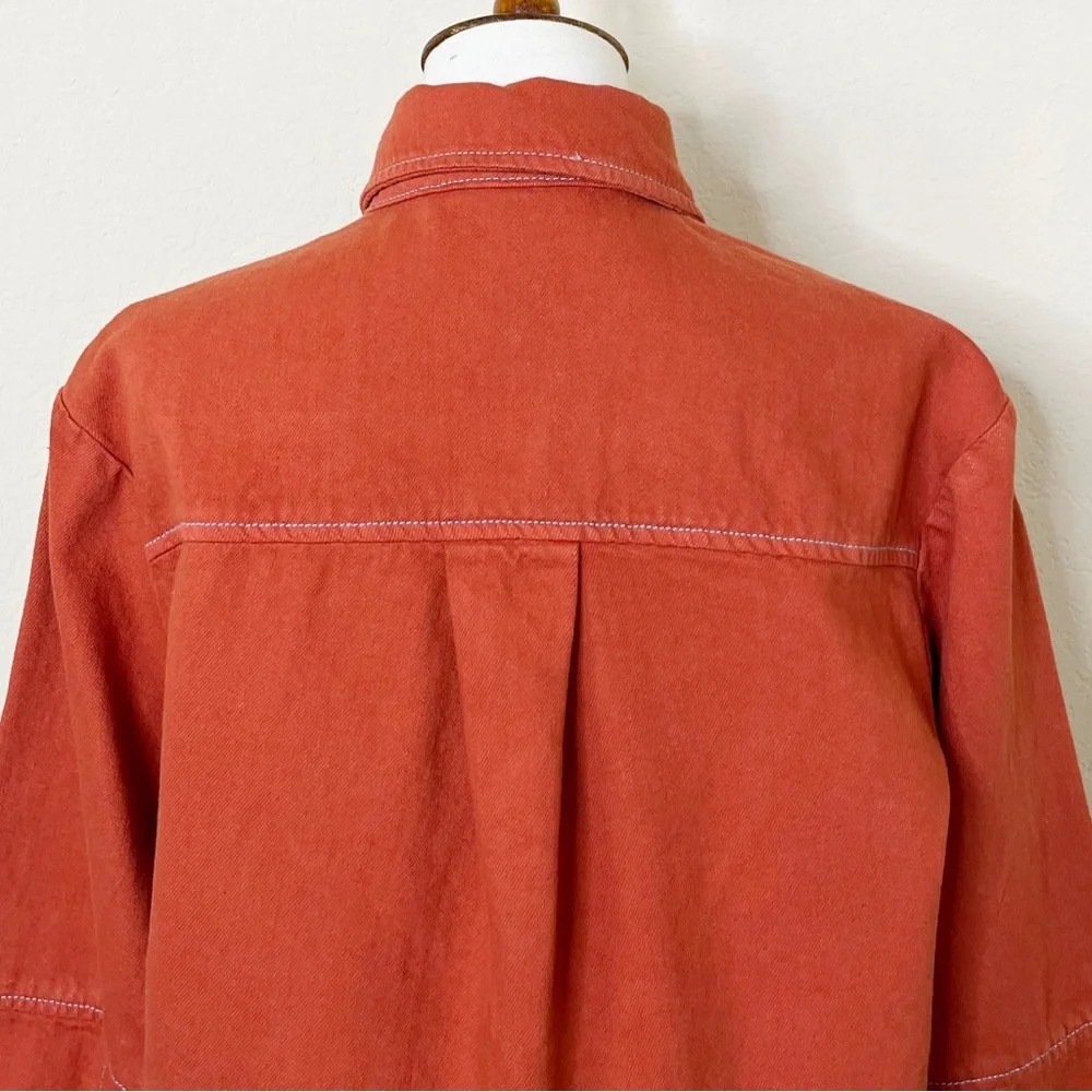 Roller Rabbit Adara Twill Point Collar Long Sleeve
Jacket in Terracotta XS‎ - Picture 10 of 15